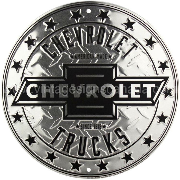 Chevy Trucks 24 Round Tin Sign