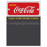 Coca Cola Chalkboard Embossed Tin Sign