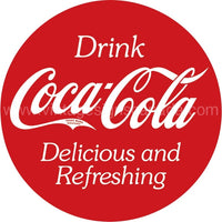 Coca Cola Embossed 14 Domed Metal Sign Tin