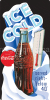 Coca Cola Embossed 40 Degrees Tin Sign - Vintage Signs Canada
