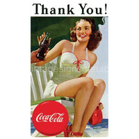 Coca Cola Thank You Beauty Embossed Tin Sign