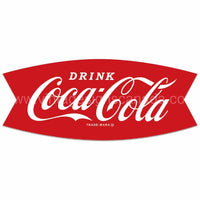 Coke Arciform Embossed Tin Sign