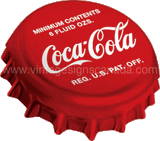 Tin Sign - Coke Bottle Cap Embossed Tin Sign
