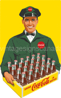 Tin Sign - Coke Delivery Man Embossed Tin Sign