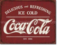 Coke-Est-1886 Tin Sign