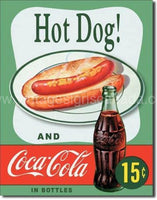 Coke-Hot Dog Tin Sign - Vintage Signs Canada