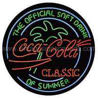 Coke Neon Round Tin Sign