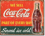 Coke-Part Of Everyday Tin Sign - Vintage Signs Canada