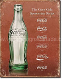 Coke Script Heritage Tin Sign - Vintage Signs Canada