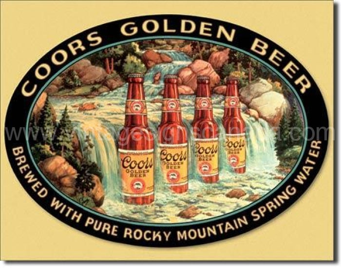 Coors Golden Beer Tin Sign