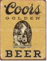 Coors Golden Beer Tin Sign