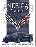 Corvette American Bred Tin Sign