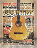 Country-Made In American Tin Sign