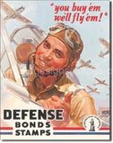 Defense Bonds-Fly'em Tin Sign - Vintage Signs Canada