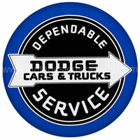 Dodge Cars And Trucks 15 Dome Metal Sign Tin