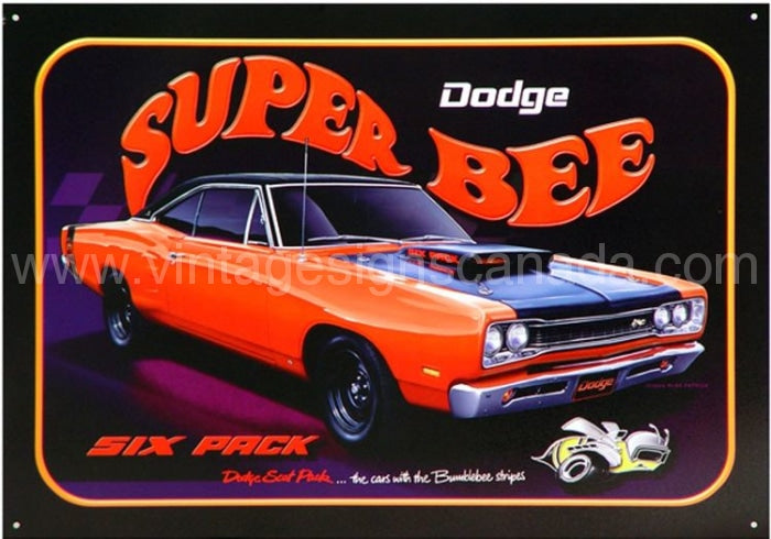 Dodge Super Bee Ii Embossed Tin Sign
