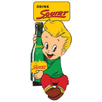 Drink Squirt Embossed Tin Sign