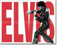 Elvis Leather Tin Sign - Vintage Signs Canada