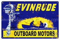 Evinrude Outboard Motors Large Hunting Fishing Metal Sign-16X24 Tin Sign