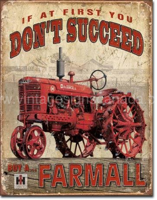 Farmall-Succeed Tin Sign