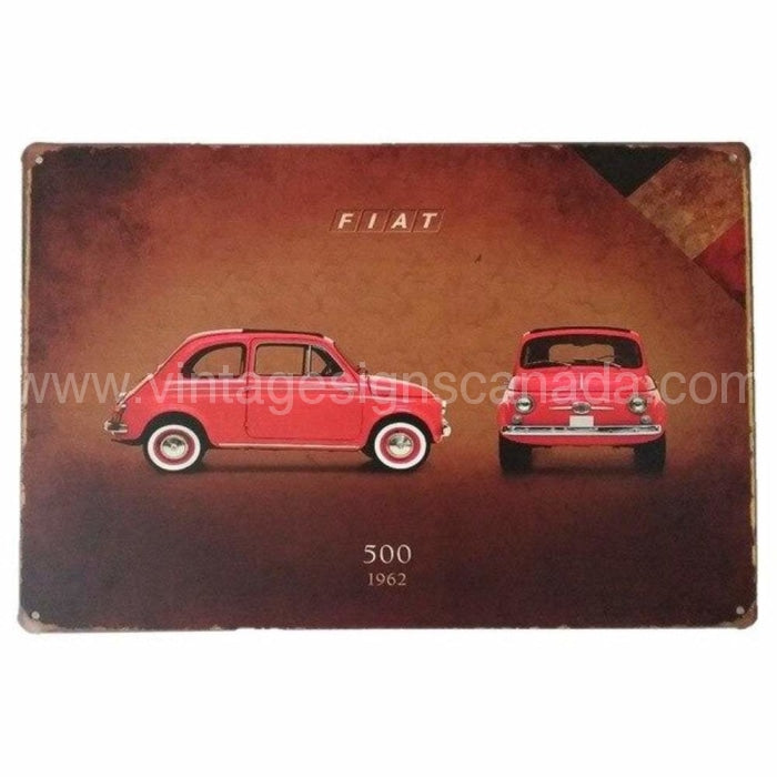 Fiat 500 1962 Tin Sign
