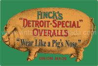 Finck's Green Embossed Tin Sign - Vintage Signs Canada