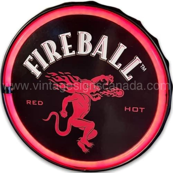 Fireball-Red Hot LED Neon Light Up Sign | Vintage Signs Canada