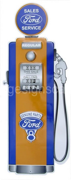 Ford Gas PumpTin Sign - Vintage Signs Canada