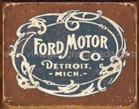 Ford Historic Logo Tin Sign - Vintage Signs Canada