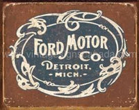 Ford Historic Logo Tin Sign - Vintage Signs Canada