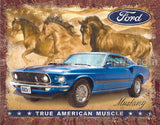 Ford Mustang-Flag Tin Sign