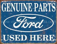 Ford Parts Used Here Tin Sign - Vintage Signs Canada