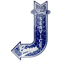 Ford Service Garage Bent Arrow Tin Sign