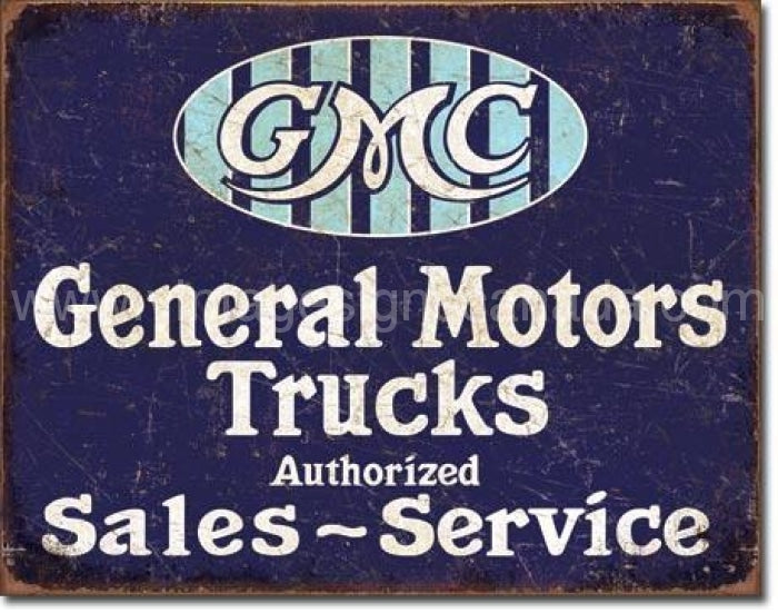 General Motors Trucks Tin Sign - Vintage Signs Canada
