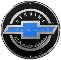 Genuine Chevy 24 Round Tin Sign