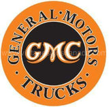 GMC Trucks Rnd Tin Sign - Vintage Signs Canada
