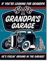 Grandpas Garage Tin Sign