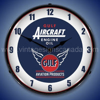 Gulf Aircraft Engine Oil Led Clock
