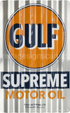 Gulf  Motor Oil Corrugated Tin Sign - Vintage Signs Canada