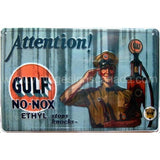 Gulf No-Nox Tin Sign