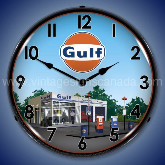 Gulf Station Led Clock