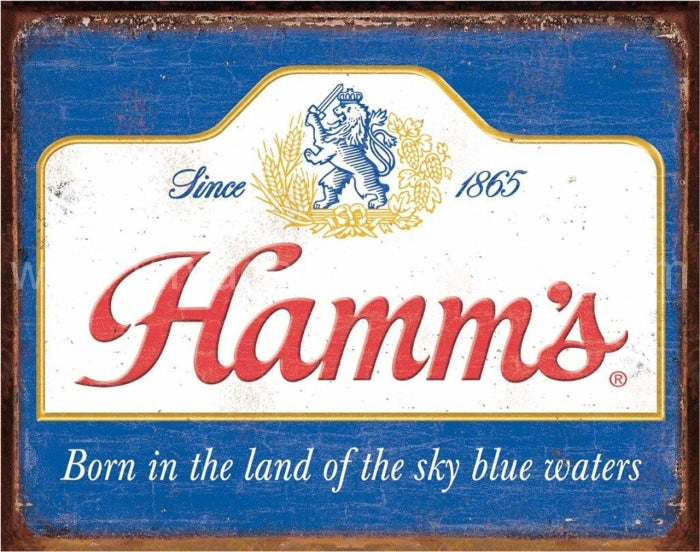 Hamms Brewing Tin Sign