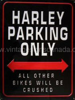 Harley Parking Only Metal Sign