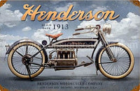 Henderson Clouds Vintage Metal Sign Tin Signs