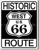 Historic Route 66 Tin Sign - Vintage Signs Canada