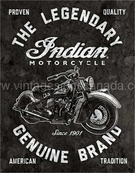 Indian Motorcycle Legendary Tin Sign