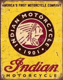 Indian Motorcycles Since 1901 Tin Sign - Vintage Signs Canada