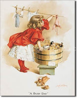 Ivory Soap Girl Washing Tin Sign - Vintage Signs Canada