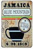 Jamaica Blue Mountain Coffee Tin Sign