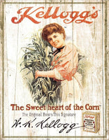 Kelloggs Sweetheart Tin Sign